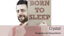  Presentation with unemployment - Slide deck consisting of youth unemployment - man holding a card background and a coral colored foreground