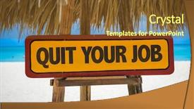  Presentation with quit - Amazing slide deck having youth unemployment - quit your job sign backdrop and a tawny brown colored foreground