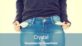  Presentation with sad woman silhouette - Presentation design enhanced with youth unemployment - sad young woman taking background and a teal colored foreground