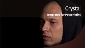  Presentation with black youth - Presentation theme consisting of youth unemployment - stylish young man with hoddie background and a wine colored foreground