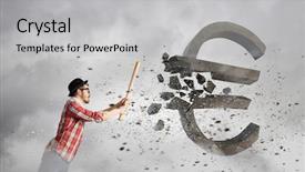  Presentation with violence - Theme with youth violence - hipster guy with bat background and a  colored foreground