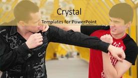  Presentation with violence - Presentation consisting of youth violence - imitation of fight background and a  colored foreground