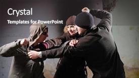  Presentation with violence - Beautiful slide deck featuring youth violence backdrop and a dark gray colored foreground