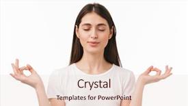  Presentation with worship woman - Theme enhanced with youth worship - close up of a young background and a lemonade colored foreground