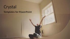  Presentation with worship - Amazing presentation theme having youth worship - young boy in an old backdrop and a coral colored foreground