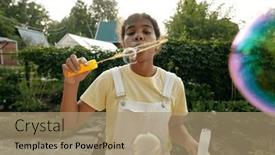  Presentation with youthful - Theme featuring youthful-african-american-girl background and a coral colored foreground
