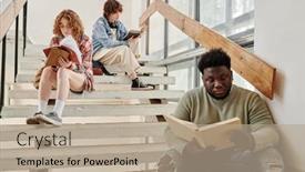  Presentation with youthful - Slide deck enhanced with youthful-african-american-student background and a coral colored foreground