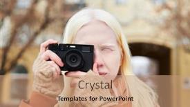  Presentation with youthful - Presentation theme consisting of youthful-albino-girl-with-long background and a coral colored foreground