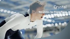  Presentation with youthful - Presentation consisting of youthful-blond-male-athlete background and a  colored foreground