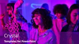  Presentation with living room - Presentation with youthful-brunette-girl-in-white background and a violet colored foreground