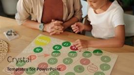  Presentation with mother board - Theme with youthful-girl-in-whit-et background and a  colored foreground