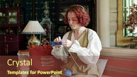  Presentation with youthful - Presentation design enhanced with youthful-serene-girl-in-smart background and a tawny brown colored foreground