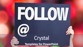  Presentation with space - Theme featuring youtube - follow with a copy space background and a ocean colored foreground