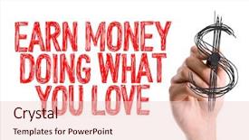  Presentation with marker - Beautiful PPT theme featuring youtube - hand with marker writing backdrop and a lemonade colored foreground