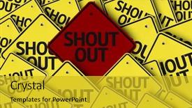  Presentation with road - PPT theme enhanced with youtube - shout out written on multiple background and a gold colored foreground