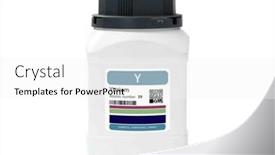  Presentation with metal - Presentation theme having yttrium-a-silvery-transition-metal and a white colored foreground