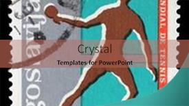  Presentation with table tennis - Cool new slides with yugoslavia-circa-1965-a-stamp backdrop and a coral colored foreground