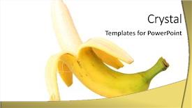  Presentation with banana - Audience pleasing presentation consisting of yummy banana isolated on white backdrop and a  colored foreground
