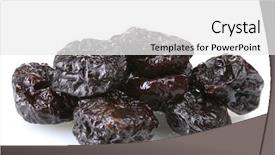  Presentation with brown sugar isolated on white - Presentation theme enhanced with yummy dried plums isolated background and a white colored foreground