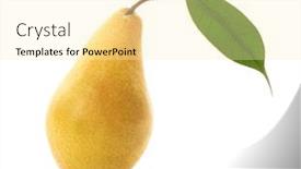  Presentation with pear - Cool new presentation theme with yummy-fresh-ripe-pear backdrop and a blonde colored foreground