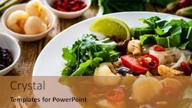  Presentation with chinese chinese - PPT theme featuring yunnan-hot-pot-chinese-soup background and a gold colored foreground