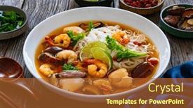  Presentation with chinese - Presentation having yunnan-hot-pot-chinese-soup background and a  colored foreground