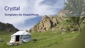  Presentation with mongolia - Colorful presentation design enhanced with mongolian ger in gorkhi-terelji backdrop and a lemonade colored foreground