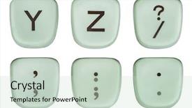  Presentation with keys - Cool new presentation theme with z typewriter keys and punctuation backdrop and a soft green colored foreground