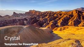  Presentation with multicolor - Audience pleasing PPT theme consisting of zabriskie-point-is-part backdrop and a tawny brown colored foreground