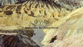  Presentation with landscape desert - Slide deck having zabriskie-point-magnificent-landscape background and a yellow colored foreground