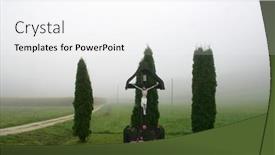  Presentation with roadside - Slide set consisting of zagorje-croatia-october-05-roadside background and a white colored foreground