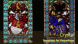  Presentation with stained glass - Slide deck featuring zagreb-croatia-april-07-coat background and a tawny brown colored foreground