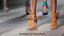  Presentation with fashion show - Presentation design enhanced with zagreb-croatia-april-11-fashion background and a coral colored foreground