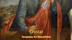  Presentation with apostle peter - Colorful presentation theme enhanced with zagreb-croatia-december-12-lorenzo backdrop and a tawny brown colored foreground