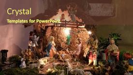  Presentation with christmas nativity - PPT theme consisting of zagreb-croatia-december-28-nativity background and a tawny brown colored foreground