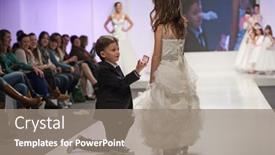  Presentation with wedding show - Presentation theme featuring zagreb-croatia-february-15-2014 background and a gray colored foreground