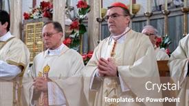  Presentation with holy mass - Audience pleasing slide set consisting of zagreb-croatia-january-31-holy backdrop and a coral colored foreground