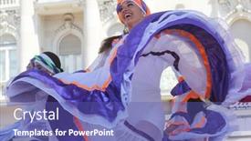  Presentation with folklore - Amazing presentation theme having zagreb-croatia-july-16-members backdrop and a ocean colored foreground