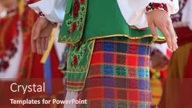  Presentation with folklore - Presentation theme featuring boiled vegetables on an old antique tray background and a mint green colored foreground