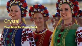  Presentation with folklore - Slide set with zagreb-croatia-july-17-members background and a tawny brown colored foreground