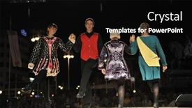  Presentation with folklore - PPT layouts consisting of zagreb-croatia-july-18-members background and a black colored foreground