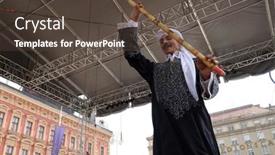  Presentation with folklore - Slide deck enhanced with zagreb-croatia-july-20-members background and a tawny brown colored foreground