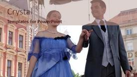  Presentation with folklore - Theme having zagreb-croatia-july-23-members background and a coral colored foreground