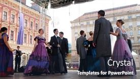  Presentation with folklore - PPT layouts enhanced with zagreb-croatia-july-23-members background and a wine colored foreground