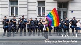  Presentation with rainbow pride - Cool new slides with zagreb-croatia-june-11-2016 backdrop and a gray colored foreground