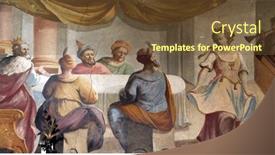  Presentation with banquet - Amazing slide deck having zagreb-croatia-march-11-herod backdrop and a tawny brown colored foreground