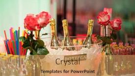  Presentation with prosecco - Slide set enhanced with zagreb-croatia-march-2-2017 background and a coral colored foreground