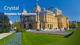  Presentation with opera - PPT theme enhanced with zagreb-croatia-march-28-2017 background and a teal colored foreground