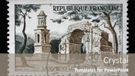  Presentation with roman ruins - Presentation design consisting of zagreb-croatia-september-09-2014 background and a gray colored foreground