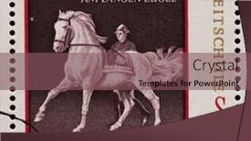  Presentation with horse riding - Presentation featuring zagreb-croatia-september-13-2014 background and a violet colored foreground